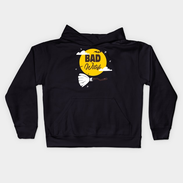 Bad Witch Kids Hoodie by Ash&Aim Tees